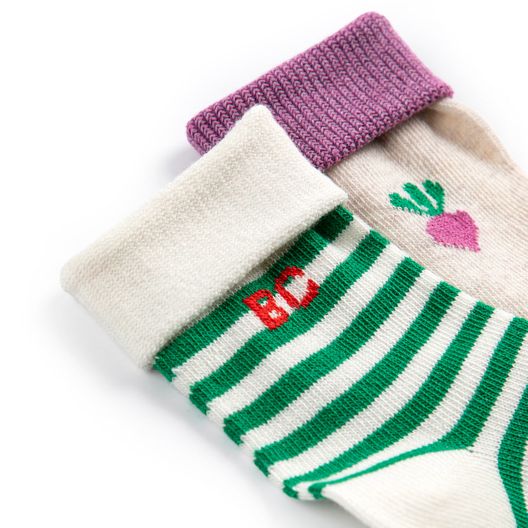 Pixel Sugar Beet Short Socks Pack X 2 - White