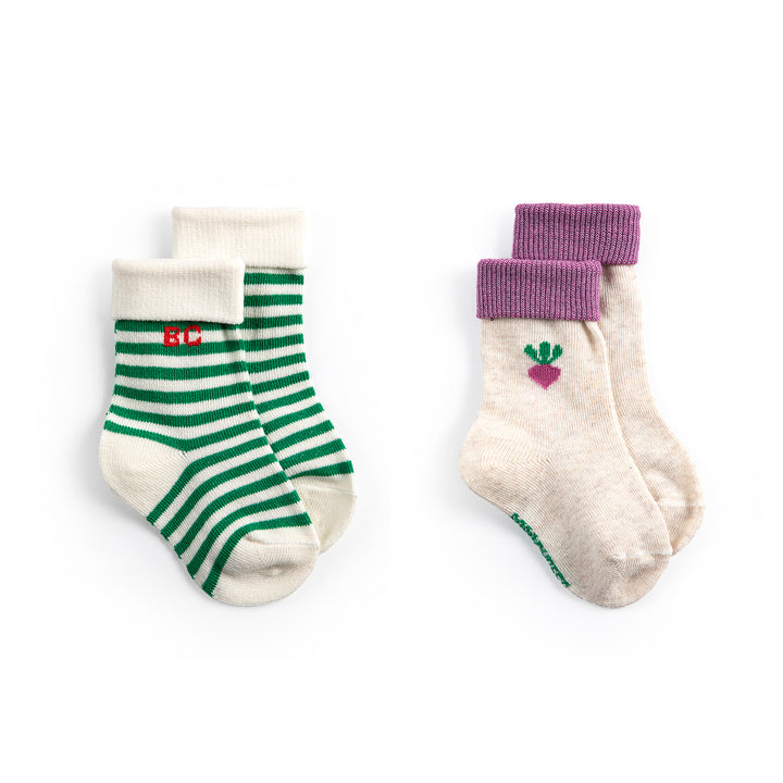 Pixel Sugar Beet Short Socks Pack X 2 - White