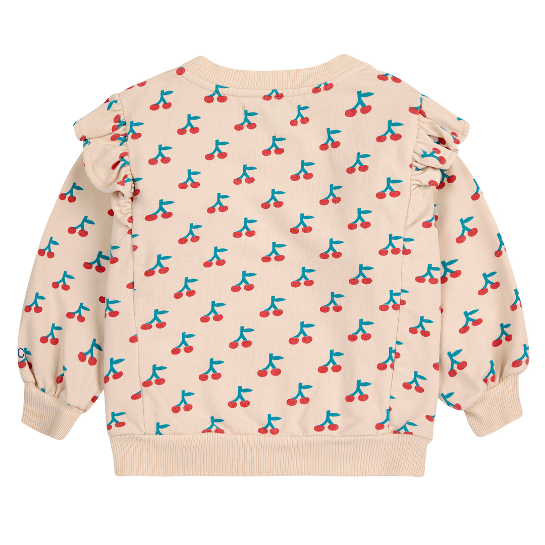 BOBO CHOSES Cherry Baby Ruffle Sweatshirt