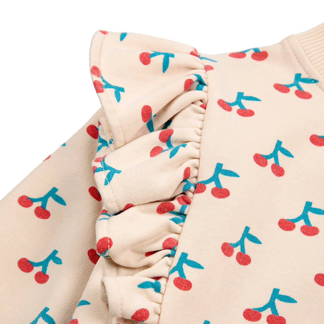 BOBO CHOSES Cherry Baby Ruffle Sweatshirt