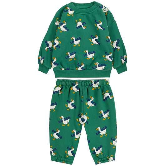 BOBO CHOSES La Oca Baby Sweatsuit - Green