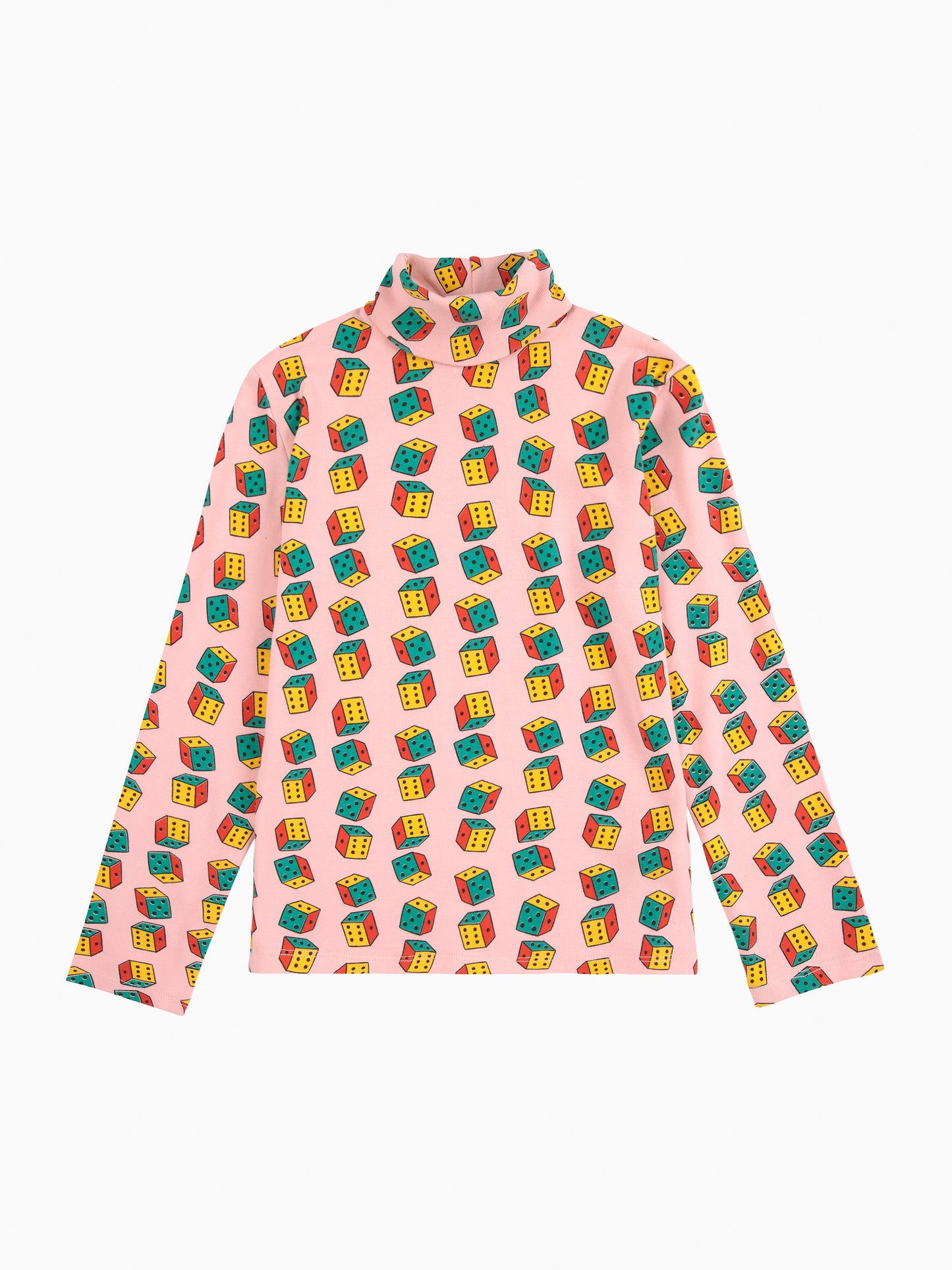 BOBO CHOSES Dices All Over Turtle Neck T-Shirt - Pink