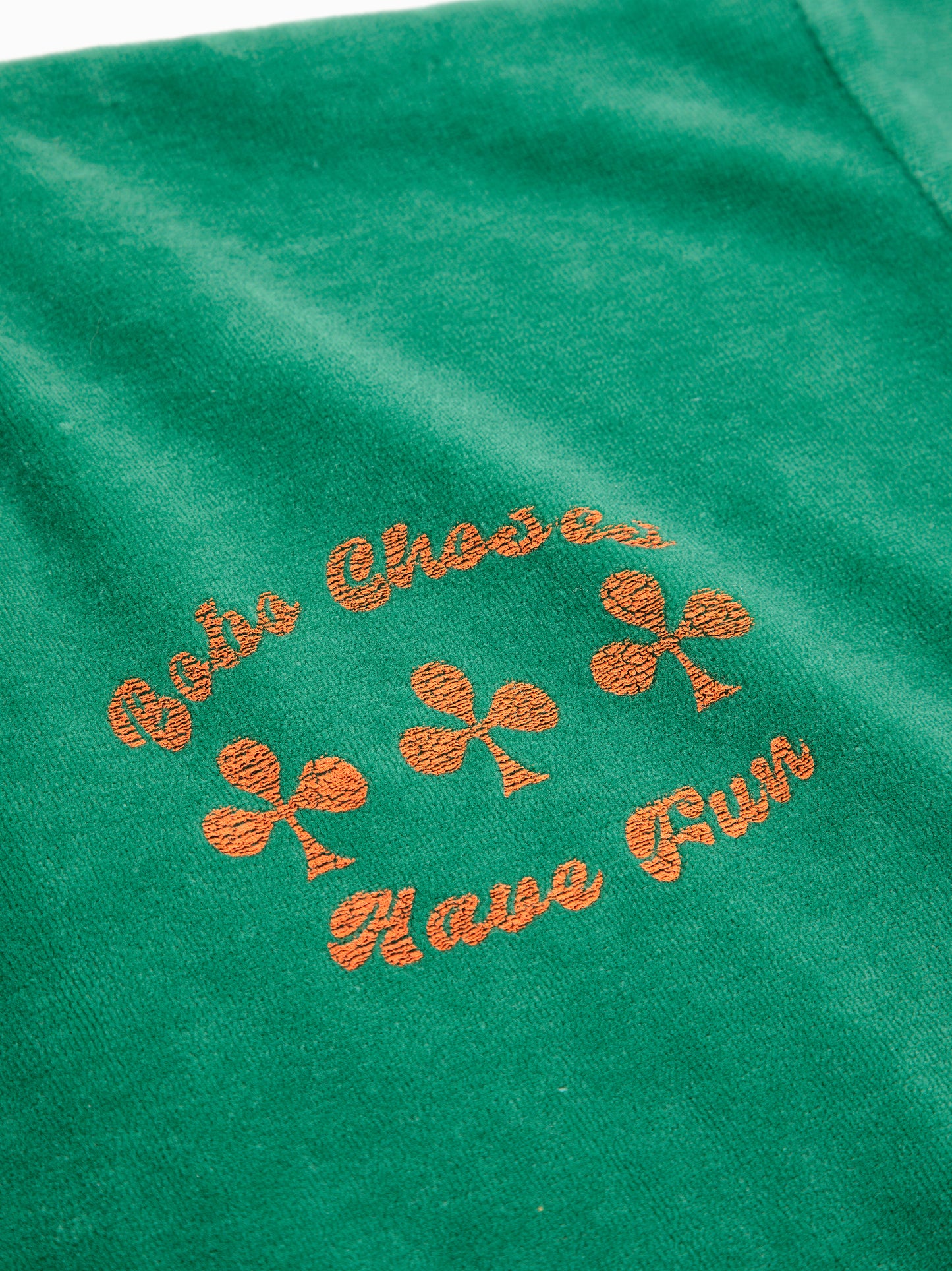 BOBO CHOSES Have Fun Velvet Sweatshirt - Green