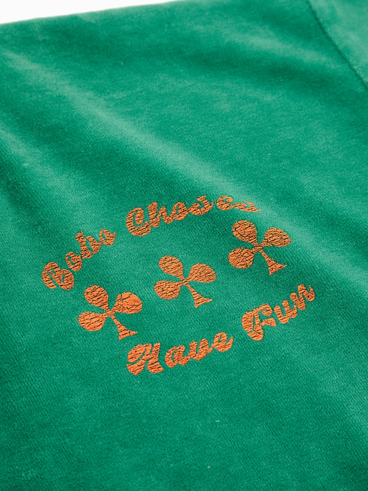 BOBO CHOSES Have Fun Velvet Sweatshirt - Green