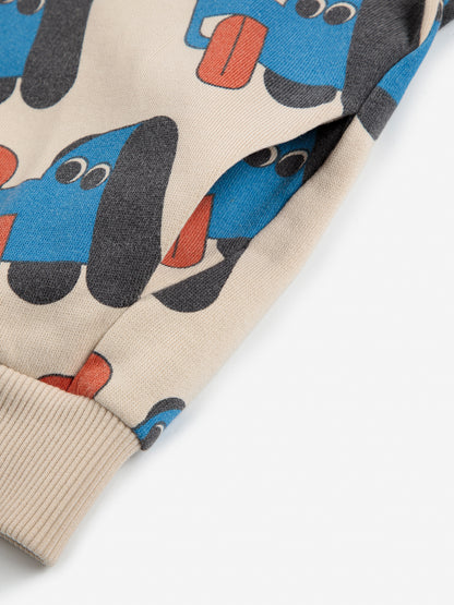 BOBO CHOSES Doggy Mate All Over Zipped Hoodie - Offwhite