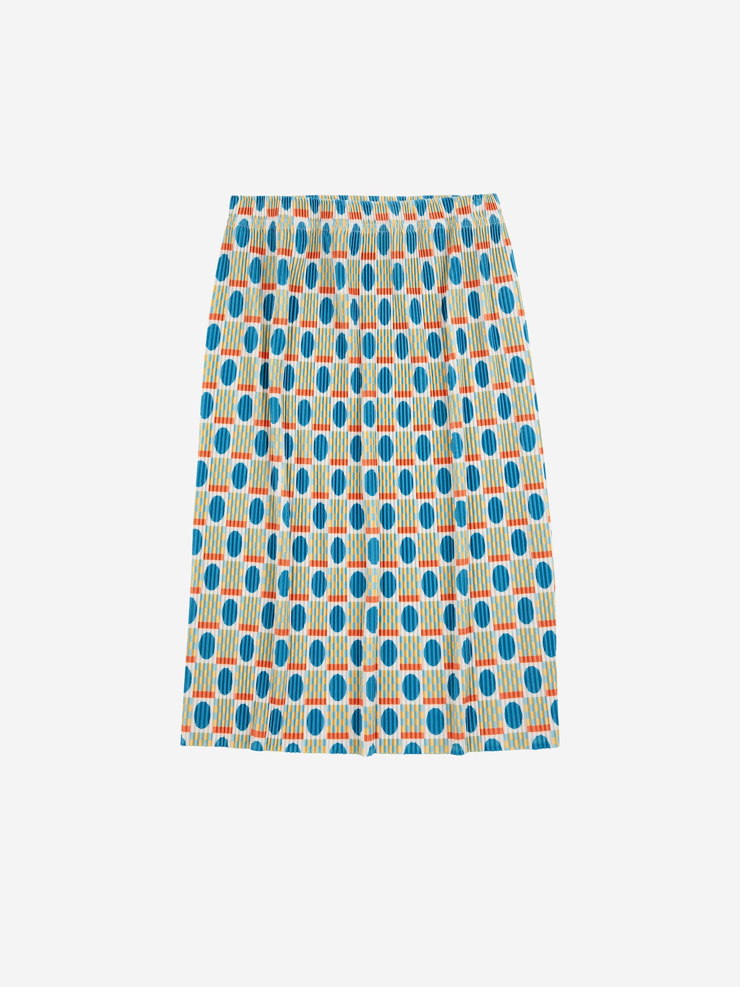 BOBO CHOSES Geometric Scacs Over Pencil Pleated Skirt - Offwhite
