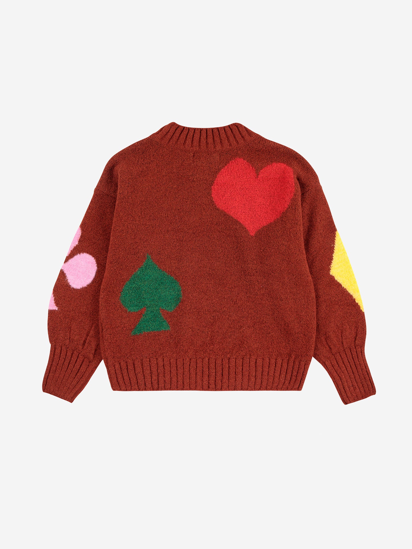 BOBO CHOSES Bobo Joker Jacquard Turtle Neck Jumper - Burgundy Red