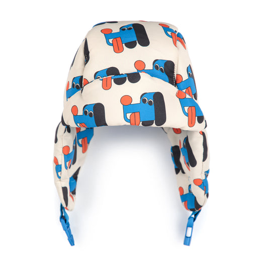BOBO CHOSES Doggy Mate All Over Padded Chapka - Blue