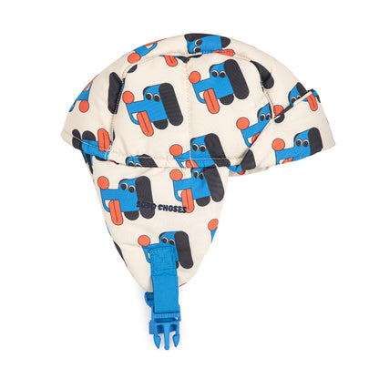 BOBO CHOSES Doggy Mate All Over Padded Chapka - Blue
