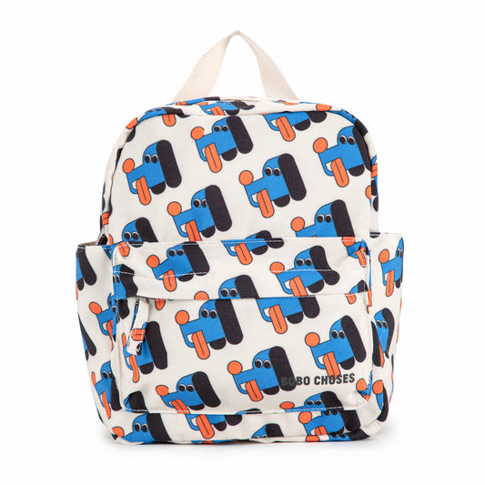 BOBO CHOSES Doggy Mate All Over Soft Backpack - Offwhite