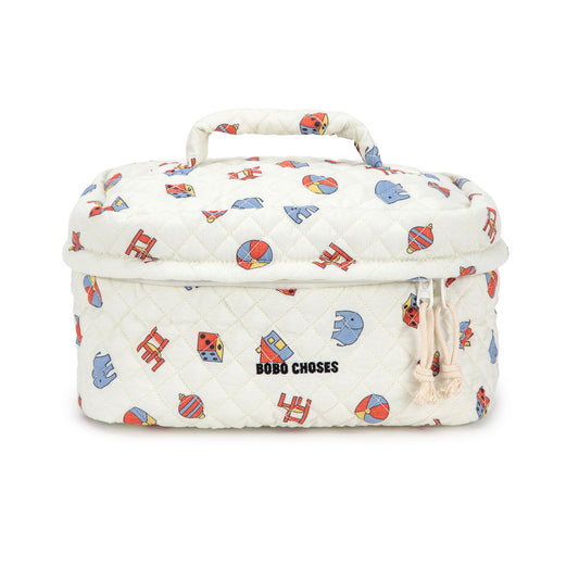 BOBO CHOSES Toys All Over Quilted Pouch - Offwhite