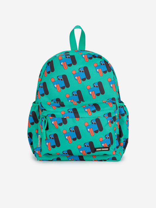 BOBO CHOSES Doggy Mate All Over School Bag - Green