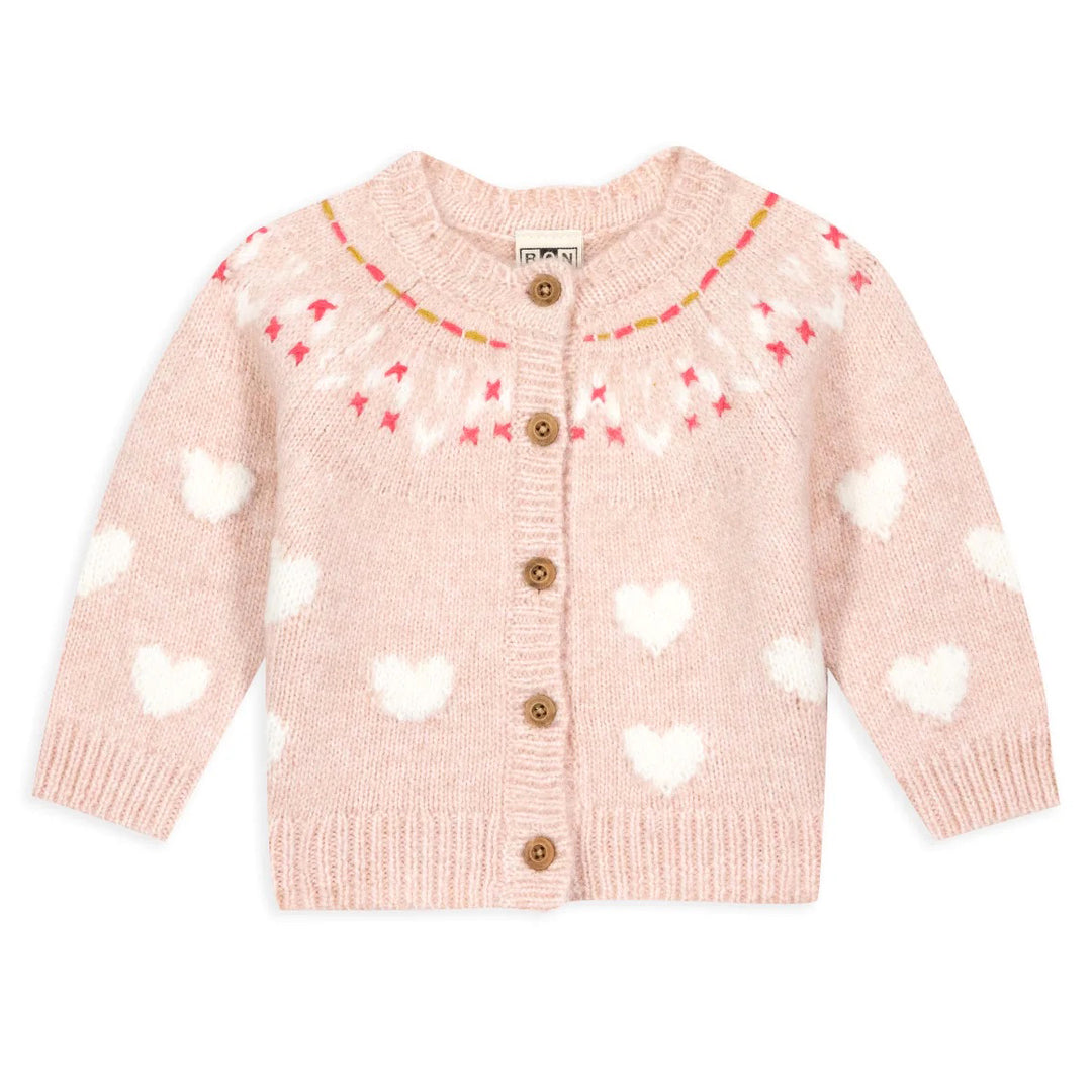 Pastel Baby Cardigan In Rose Baby