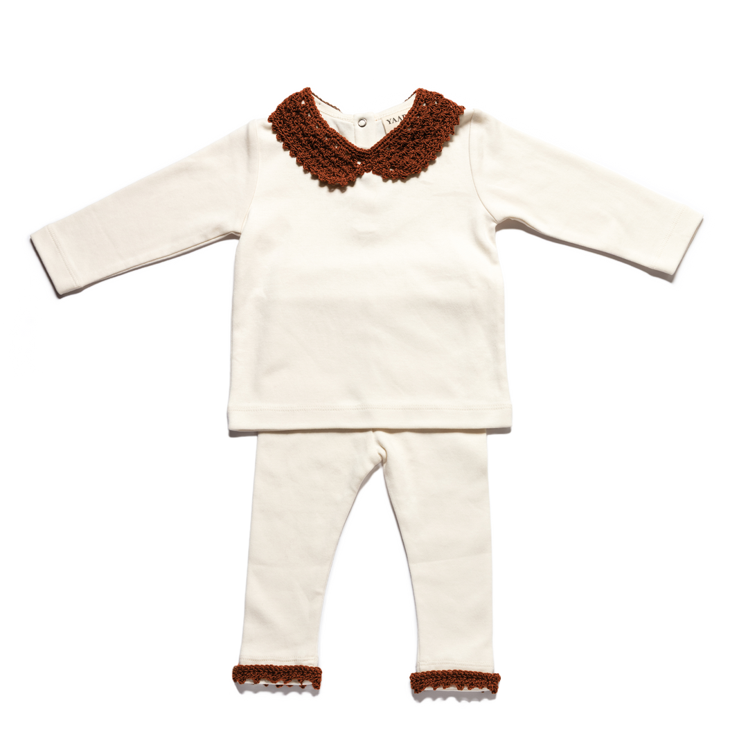 Nola T-shirt and Billy Leggings Set in Brown