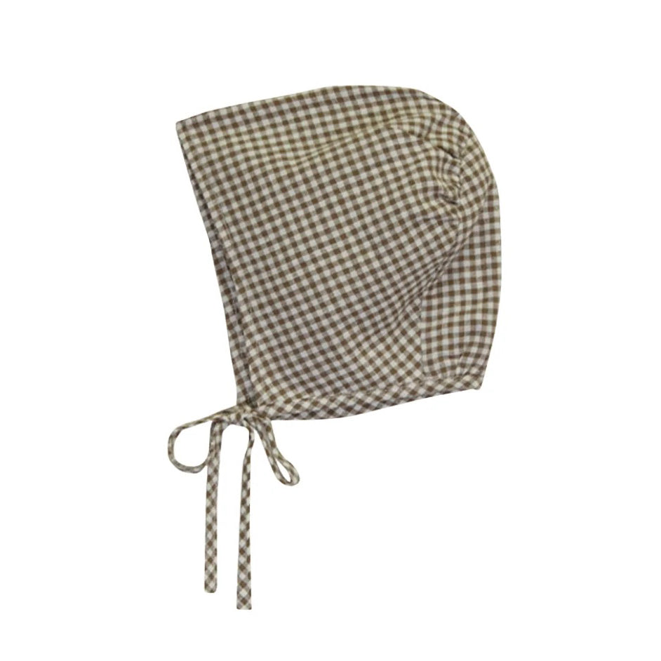 Bonnet in Olive Gingham