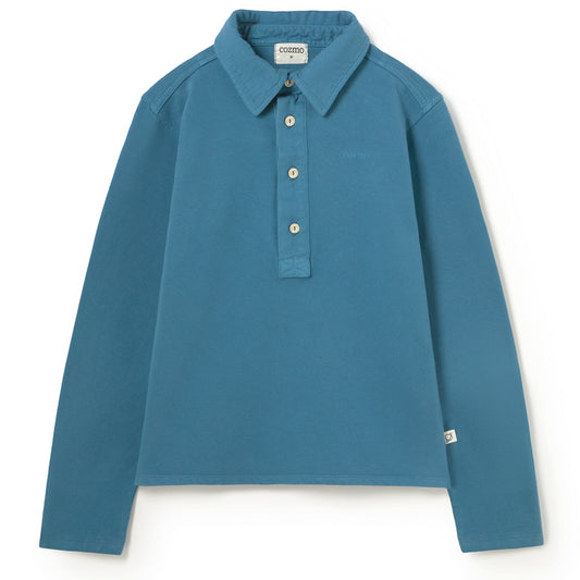 MY LITTLE COZMO Calik Soft Brushed Fleece Sweatshirt - Blue Midnight