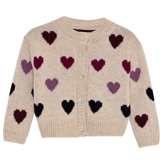 Cora Baby Cardigan - Hearts