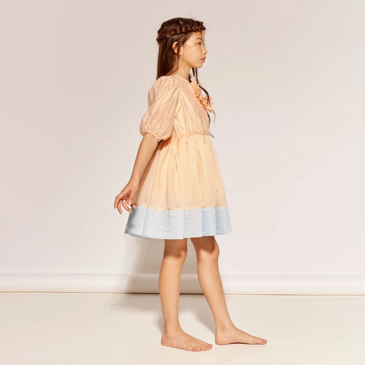 Drop Off the World Dress in Rosewater & Fountain Blue