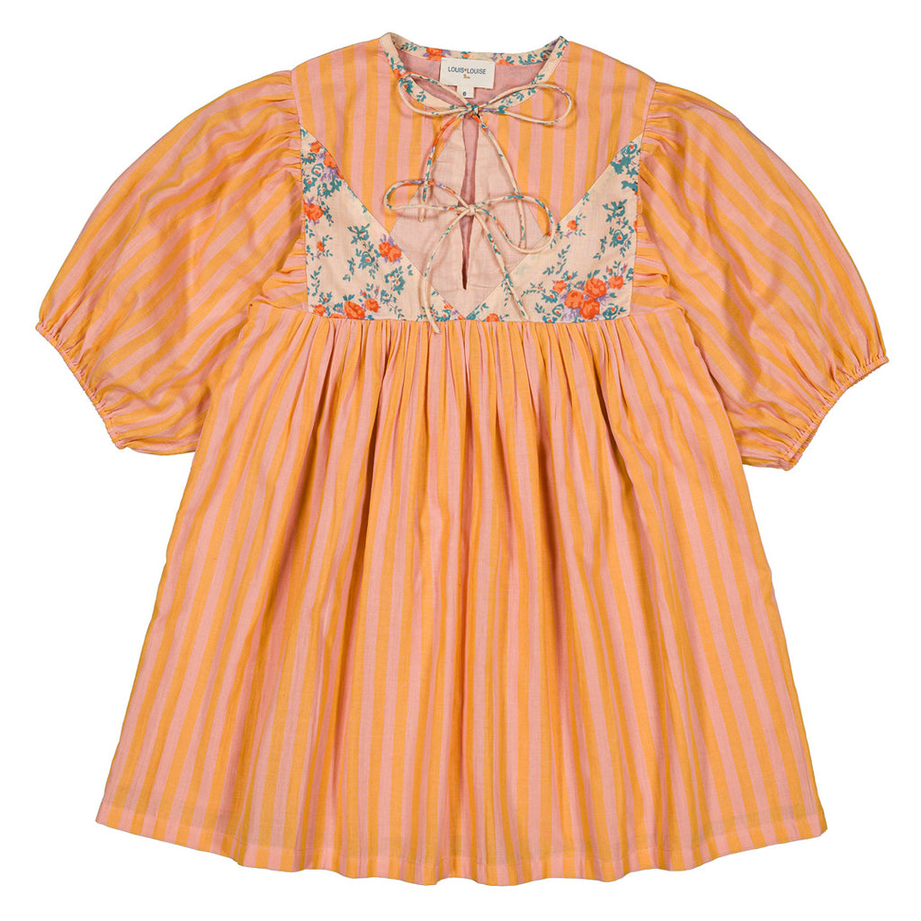 Pauly Dress in Pink/Orange | Louis Louise
