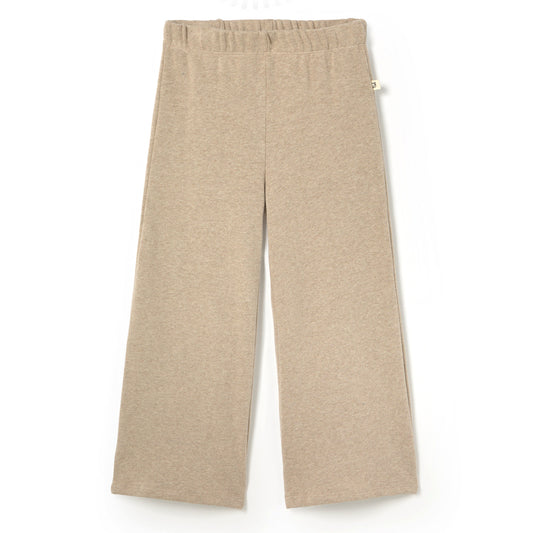 MY LITTLE COZMO Elena Soft Brushed Knit Wide Pants - Stone
