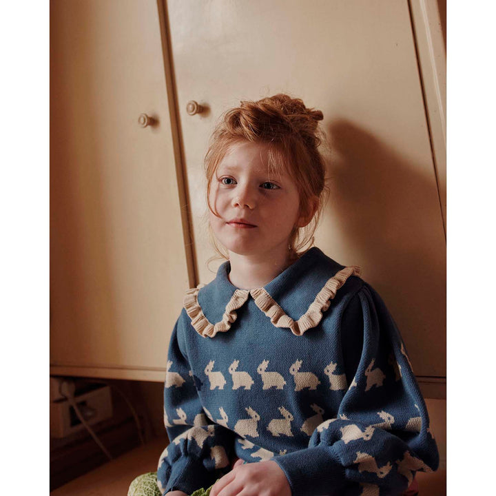 EMILE ET IDA Bunny Pullover Cotton Sweater
