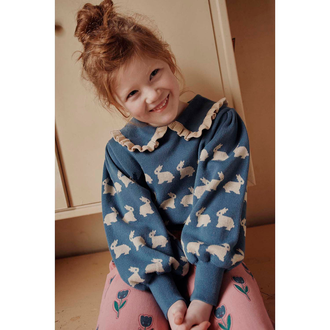 EMILE ET IDA Bunny Pullover Cotton Sweater