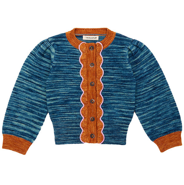 Elizabeth Cardigan in Ocean Space Dye | Misha & Puff | Yoya NYC