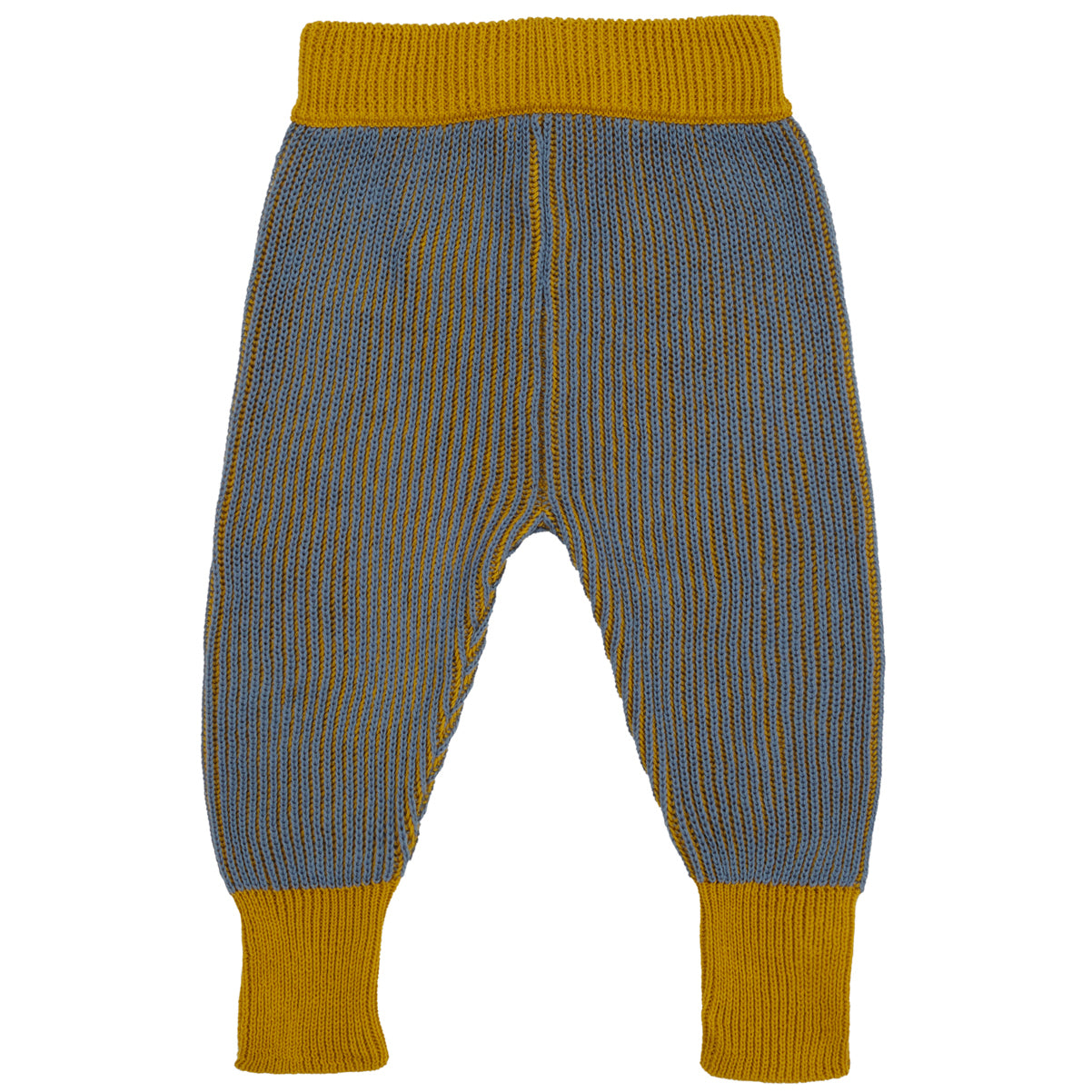 Two-Tone Rib Knit Pants