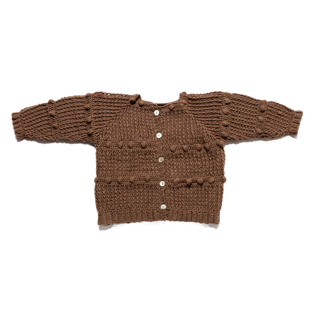 Finch Woolen Cardigan in Brown