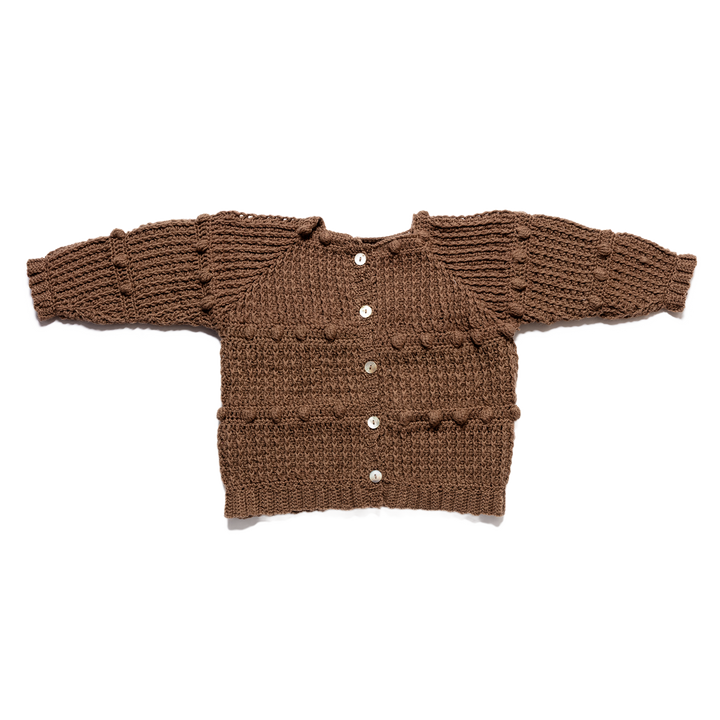 Finch Woolen Cardigan in Brown