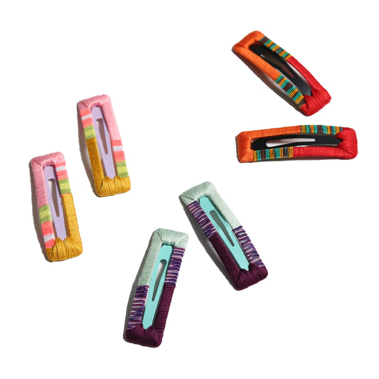 TIA CIBANI Salome Stack Hair Clips (Set Of 6) - Rainbow
