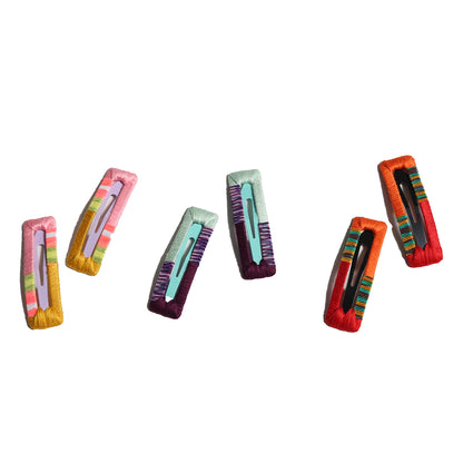 Salome Stack Hair Clips (Set Of 6) - Rainbow