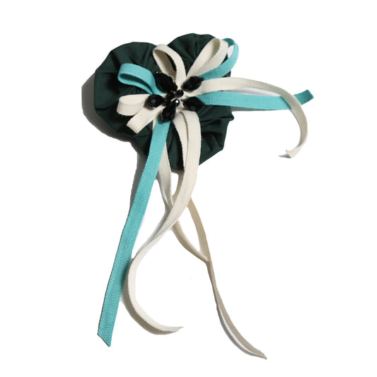 TIA CIBANI Frida Flower Ribbon Brooch - Topaz