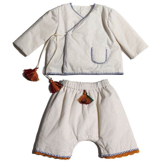 TIA CIBANI Feliz Embroidered Baby Set - Opal
