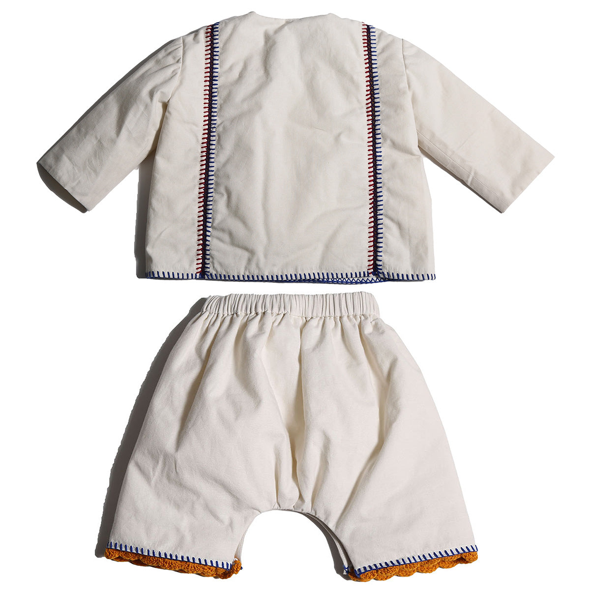 Feliz Embroidered Baby Set - Opal
