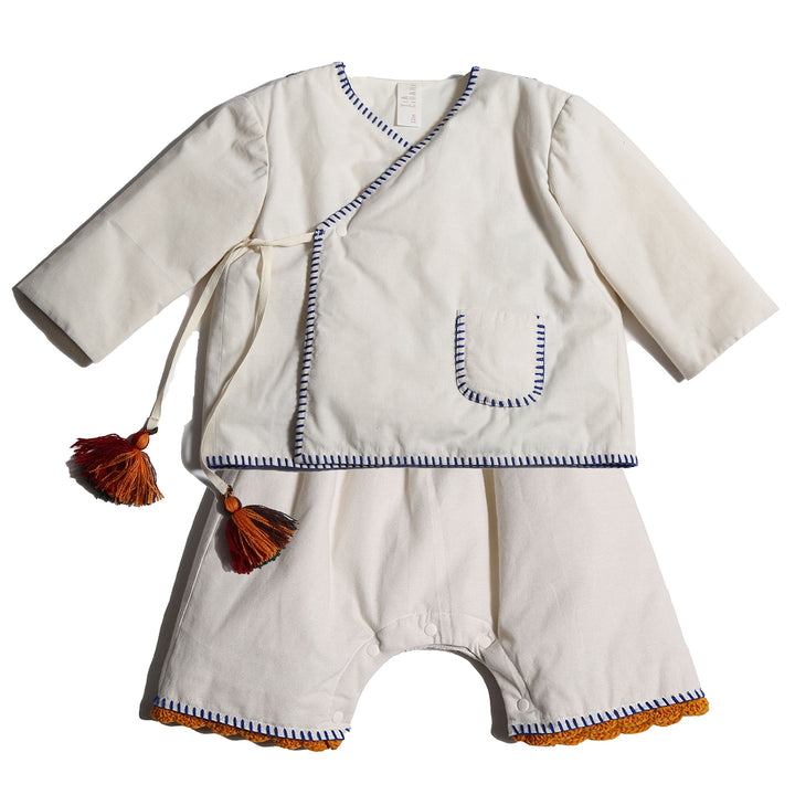 TIA CIBANI Feliz Embroidered Baby Set - Opal