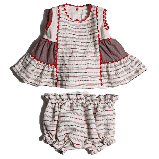 TIA CIBANI Babydoll Sherwani Baby Set - Opal Mix