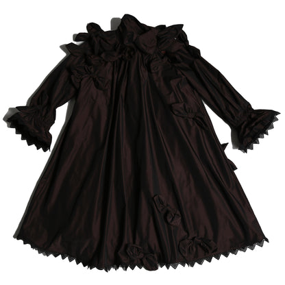 TIA CIBANI Estrella Bow Embellished Frock - Raisin