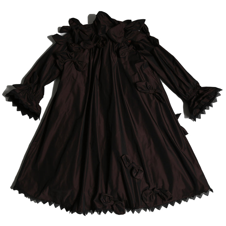 TIA CIBANI Estrella Bow Embellished Frock - Raisin
