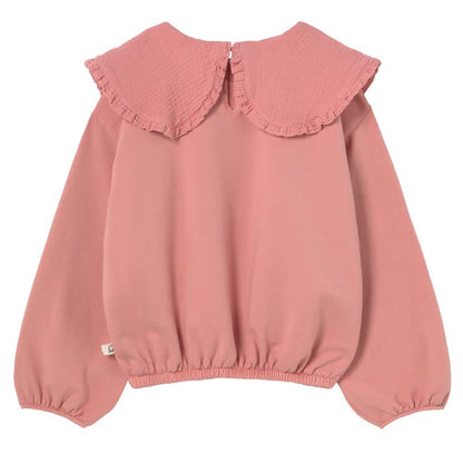 MY LITTLE COZMO Genoa Soft Brushed Fleece Puffed Sweatshirt - Rose Tea
