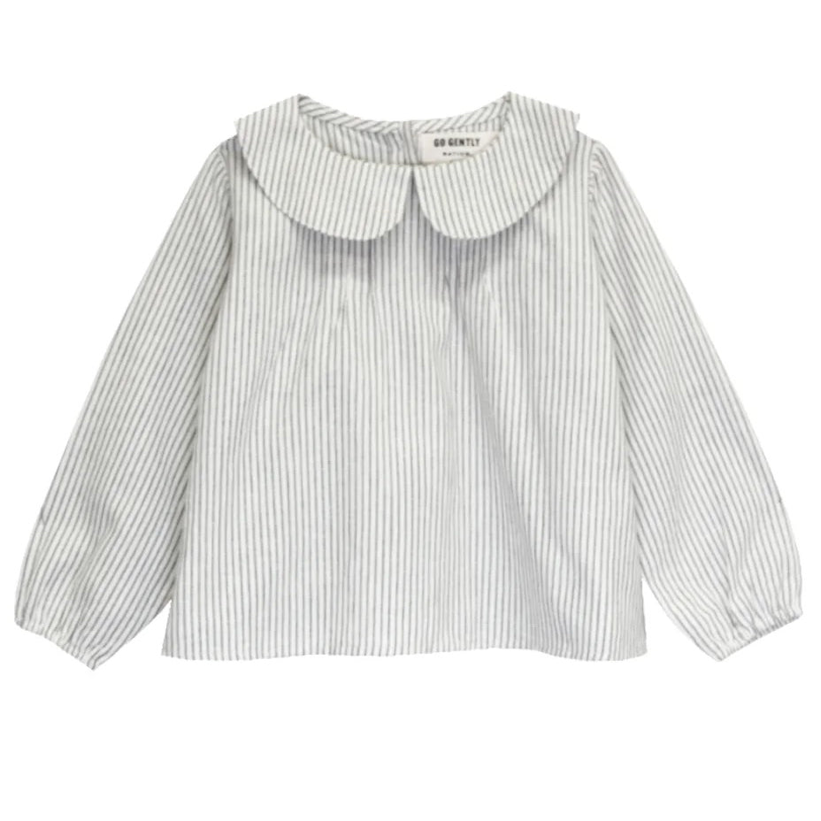 Goldie Top in French Blue Stripe
