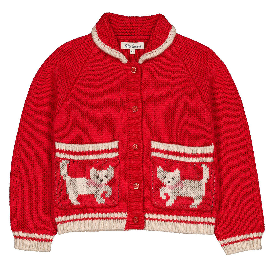 Grizzly Cardigan in Cherry