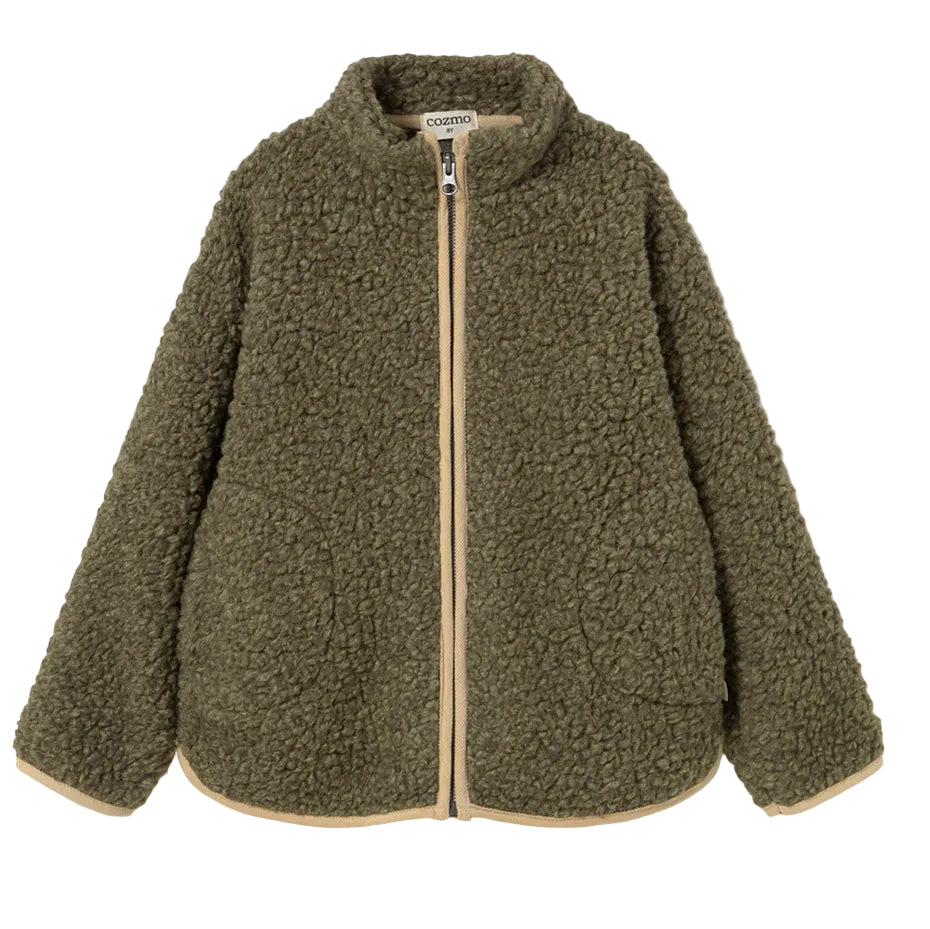 Sherpa Knit Jacket in Green