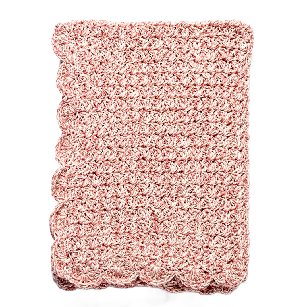 Cotton Heirloom Blanket in Double Cotton Blush