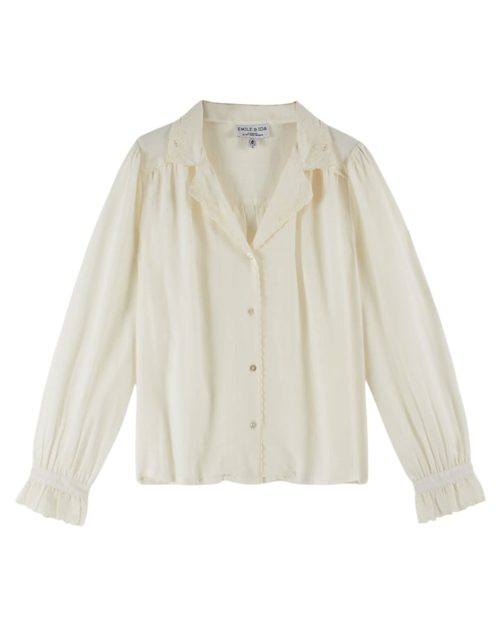 EMILE ET IDA Vintage Blouse - Creme