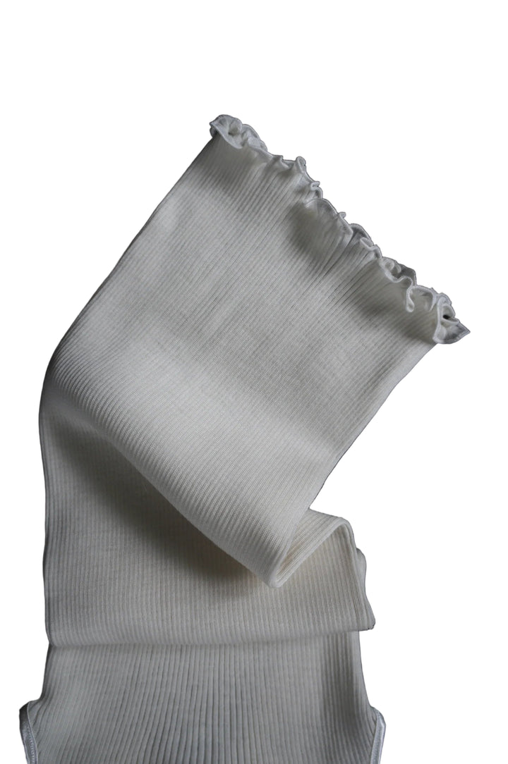 Alpina Wool & Silk Rib Tank Top in Ivory