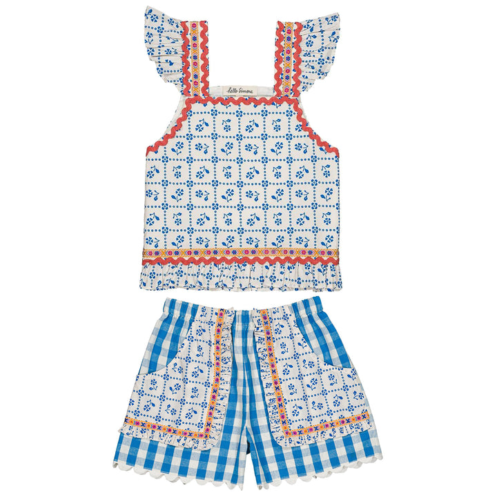 Iria Shorts Set In Fayence Blue