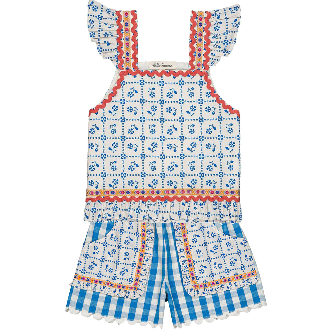 Iria Shorts Set In Fayence Blue