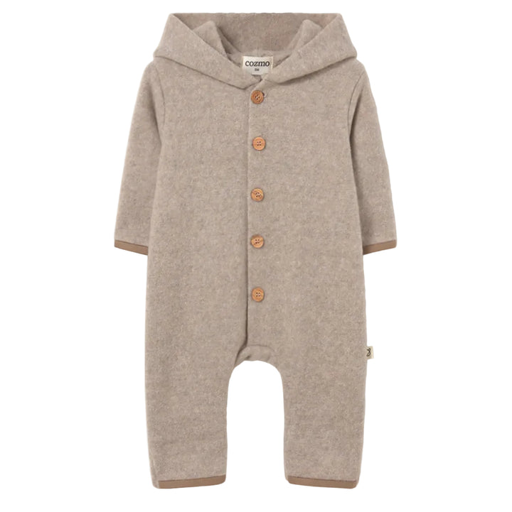 Soft Bamboo Baby Bearsuit in Stone