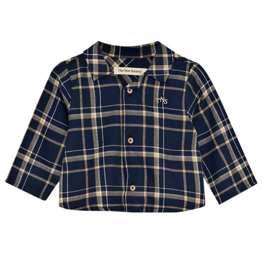 THE NEW SOCIETY John Baby Shirt - Void Blue Check
